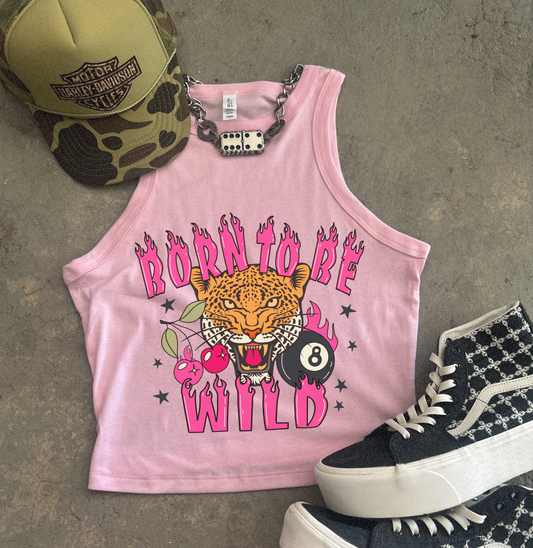 Born to be Wild Ribbed Racer Tank