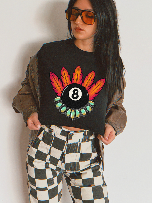 Feathered 8 ball Tee