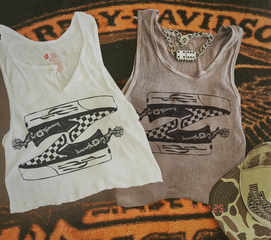 Checkered Out Vintage Inspired Tank
