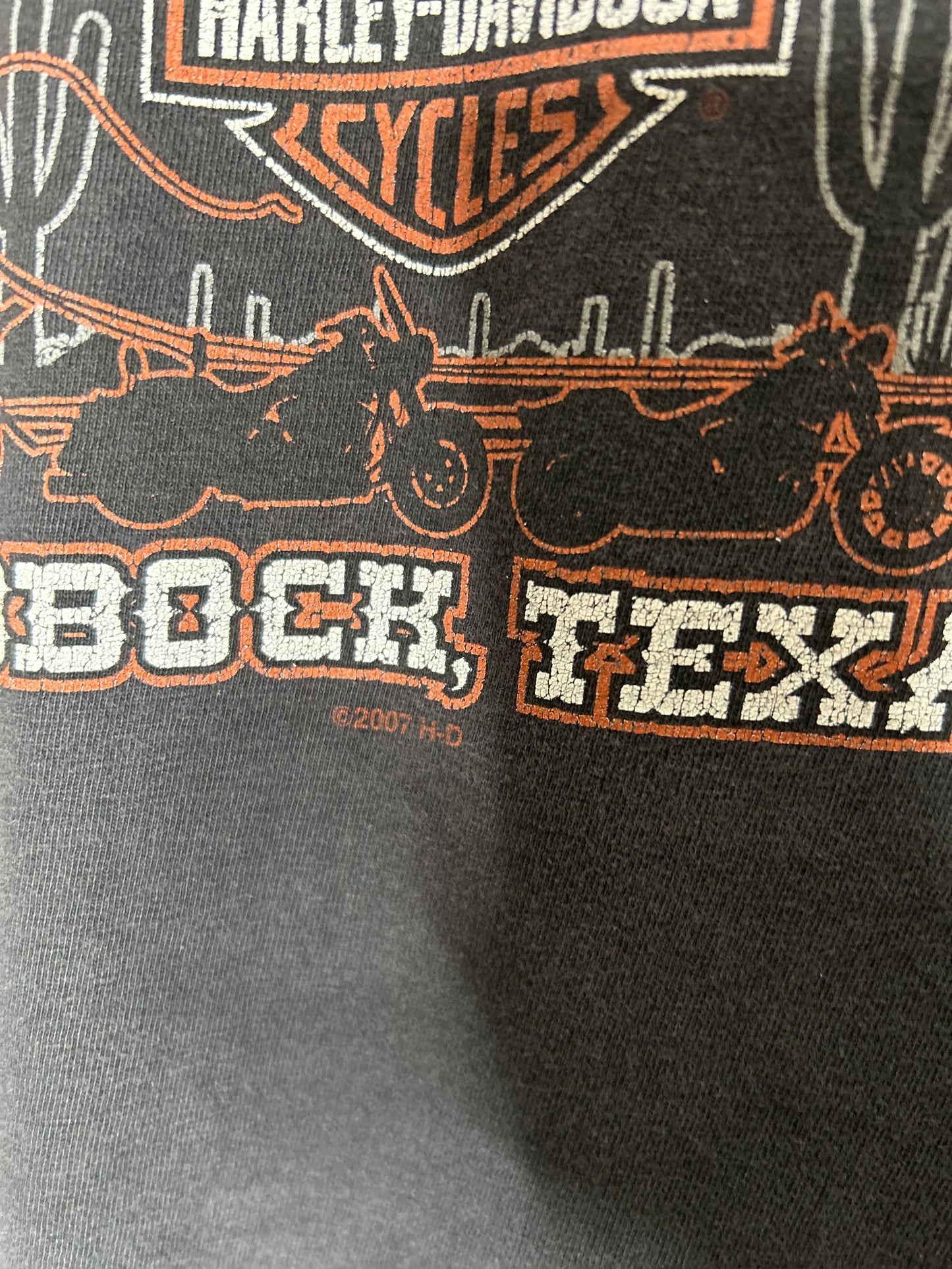 2007 Wild West Harley-cropped muscle tee-size 3x