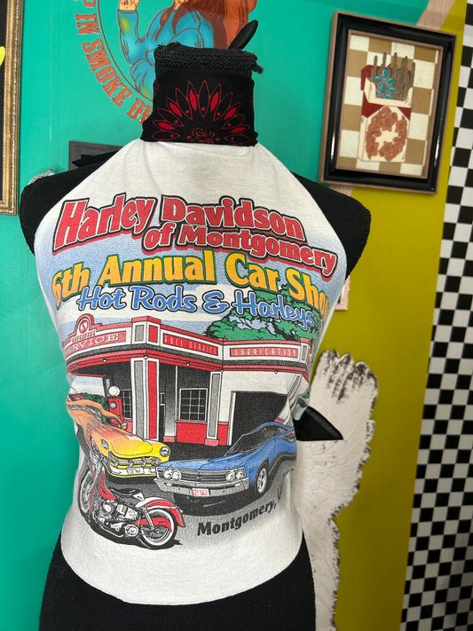 Harley Upcycled bandana top-size M/L