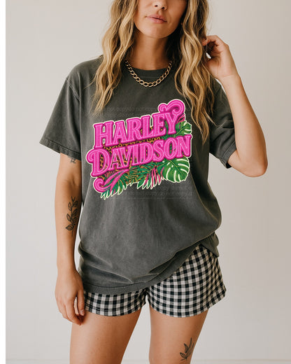 Floral Harley tee