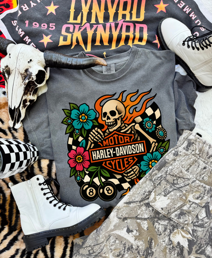 Floral skull HD Tee