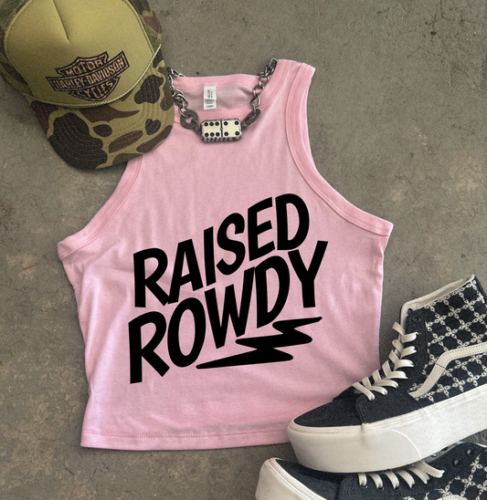 Raised Rowdy Ribbed Racer Tank