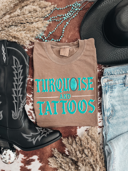 Turquoise and tattoos Tee