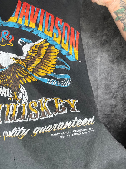 **Super vintage** 1987 Harley Heavily distressed muscle tank-size medium