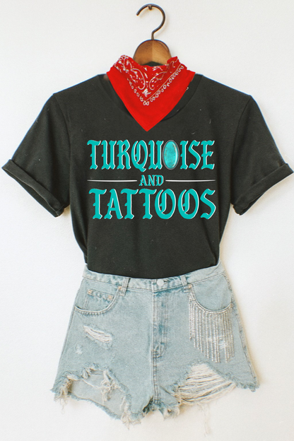 Turquoise and tattoos Tee