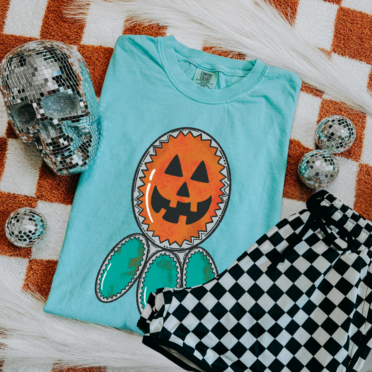 Turquoise pumpkin Tee