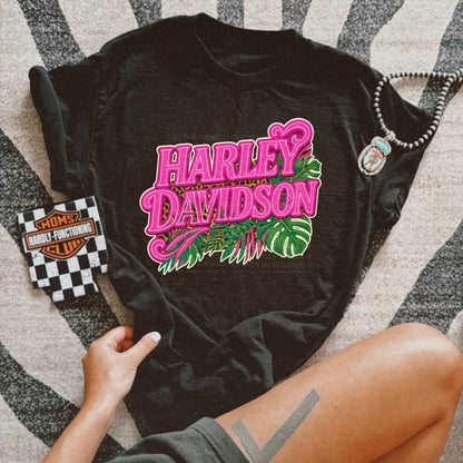 Floral Harley tee
