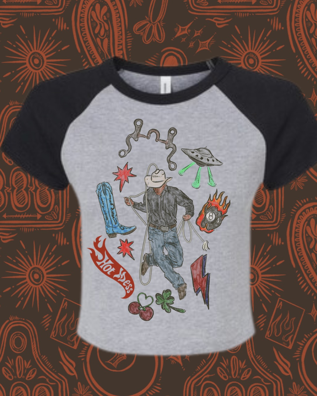 Untamed cowboy baby tee