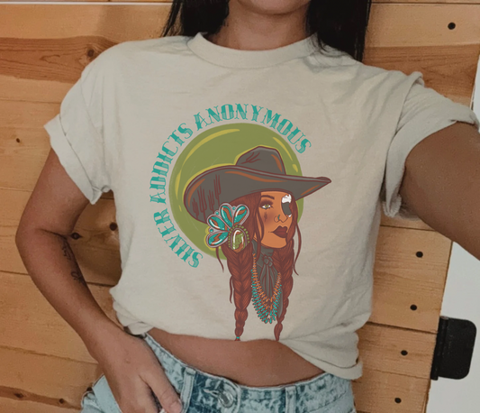 Silver addicts anonymous sublimation tee