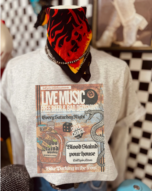 Blood stain Pour house Sublimation Tee