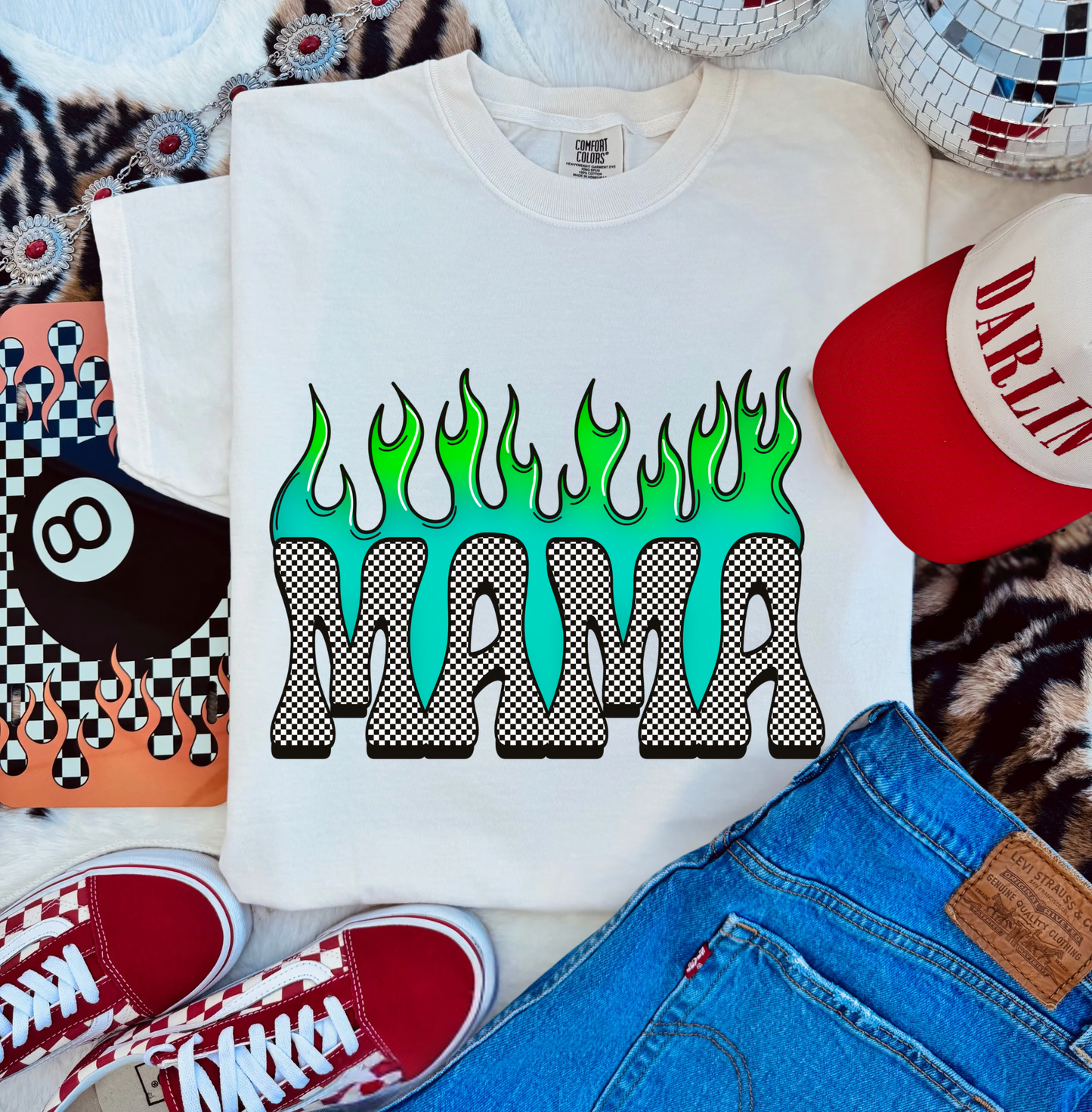 Neon green Mama Tee