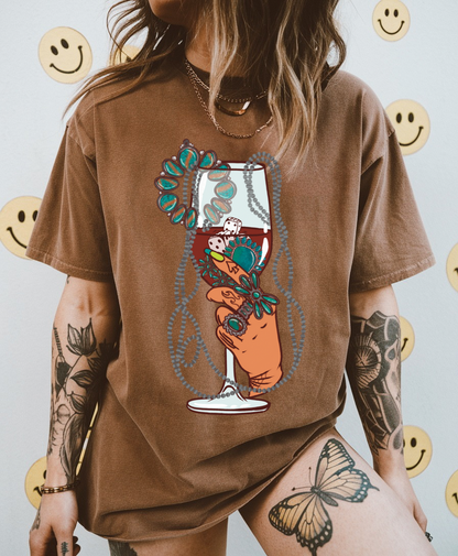 Turquoise Sippin’ Tee