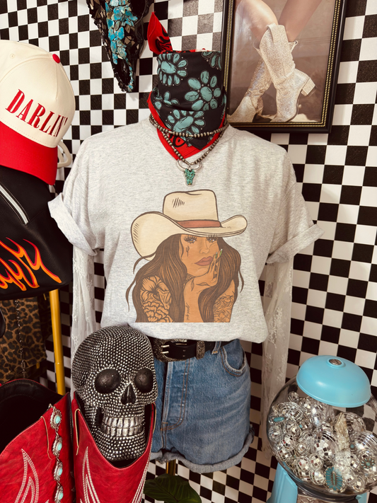 Waitin on a Cowboy tee