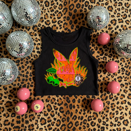 PlayBoy Ribbed Racer Tank