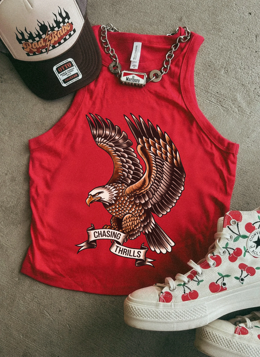 Chasing Thrills Micro Ribbed Racer Tank