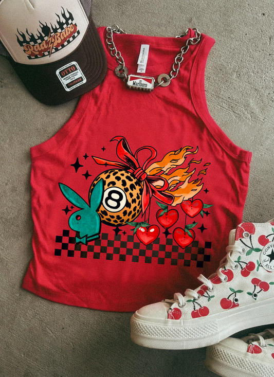 Playboy Bunny Micro Ribbed Racer Tank