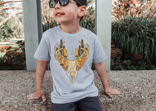 Boho Bull Skull Toddler/ Youth Tee
