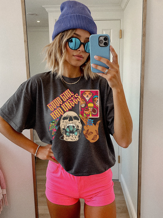 Good Girls Bad Knees Collage Tee