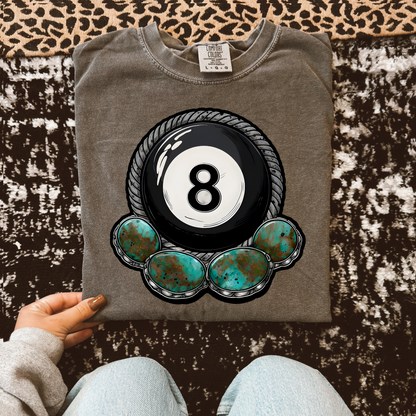 8ball with Turquoise Tee