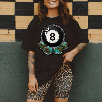 8ball with Turquoise Tee