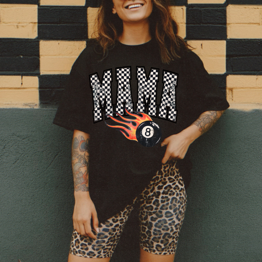 Checkered Mama 8 Ball Tee