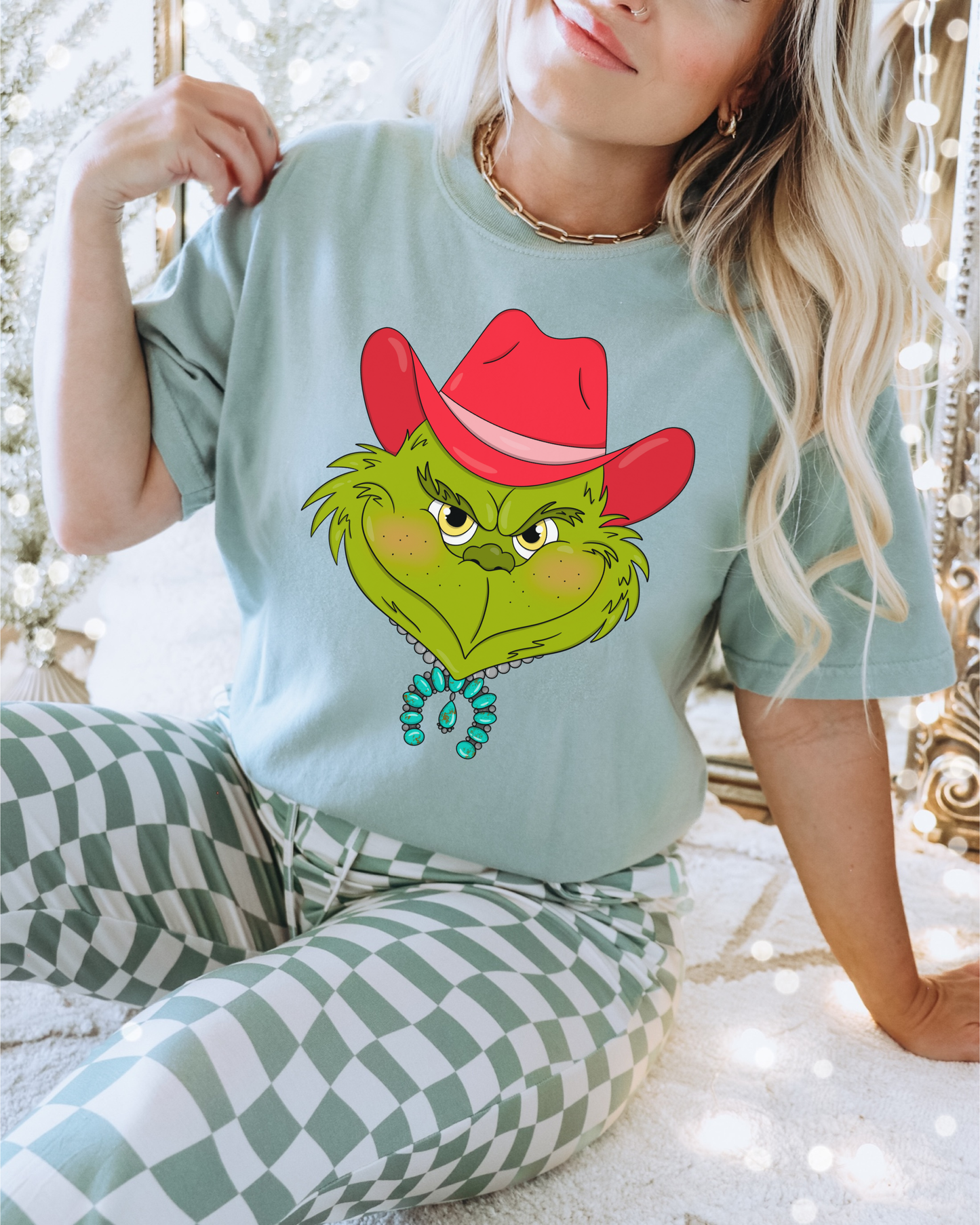 Cowboy Grinch Tee