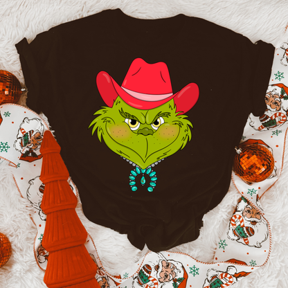 Cowboy Grinch Tee