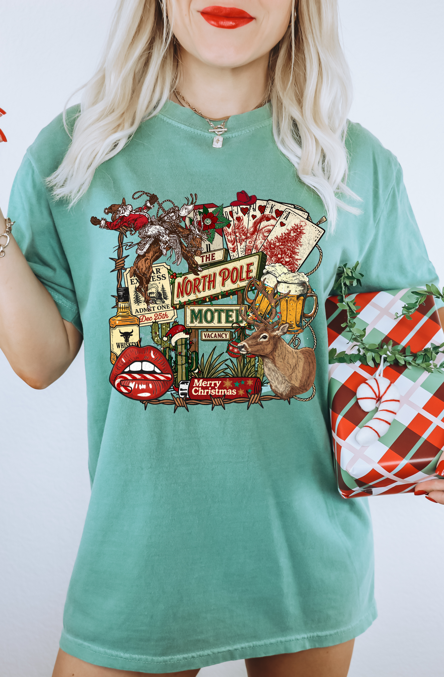 Christmas collage tee