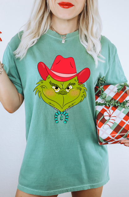 Cowboy Grinch Tee