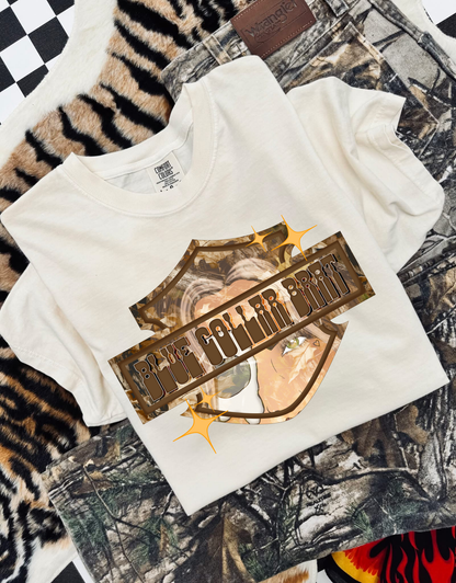 Blue collar brat tee