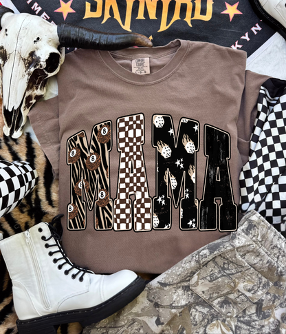 Zebra 8 ball Mama tee