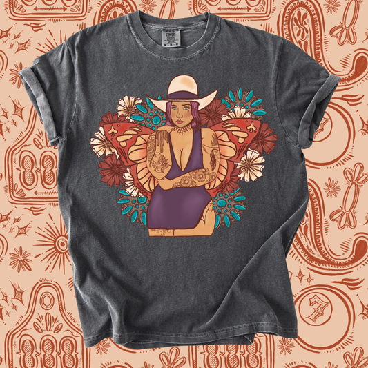 Fly Away Cowgirl tee