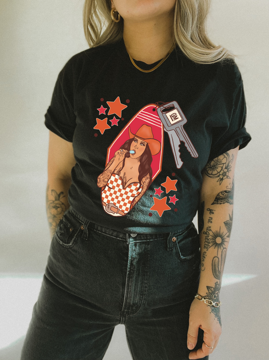 GM cowgirl tee
