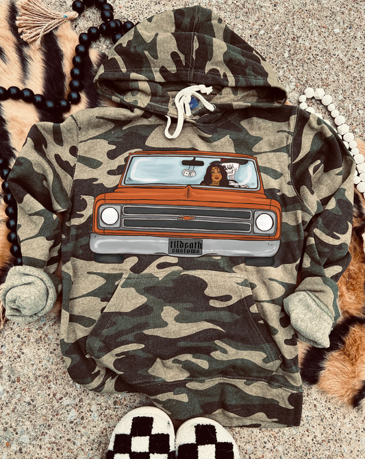 Til death customs Camo hoodie