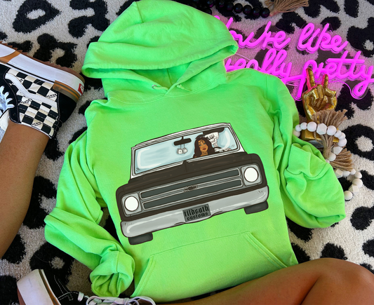 Til death customs Neon hoodie