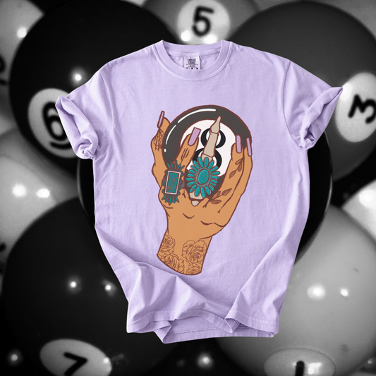 8 ball Hand tee