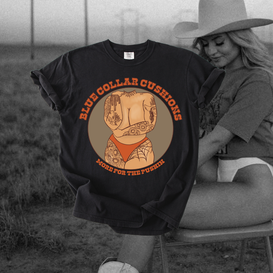Blue collar cushions tee