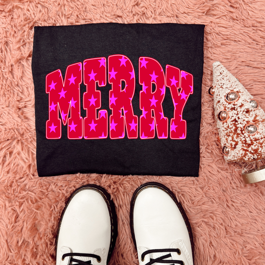 Merry stars tee