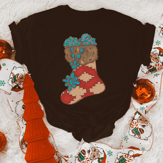 Turquoise stocking tee