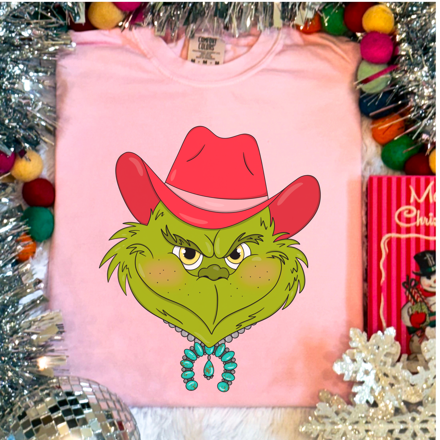Cowboy Grinch Tee