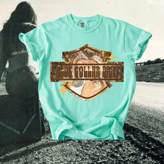 Blue collar brat tee