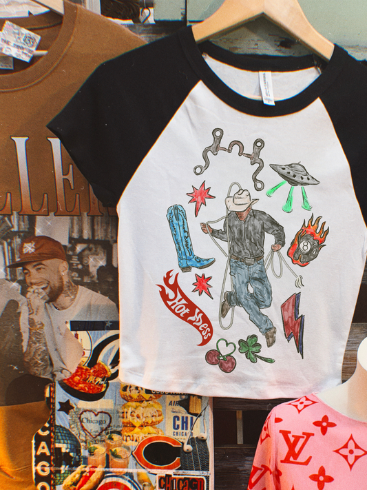 UNATMED COWBOY COLLAGE BABY TEE