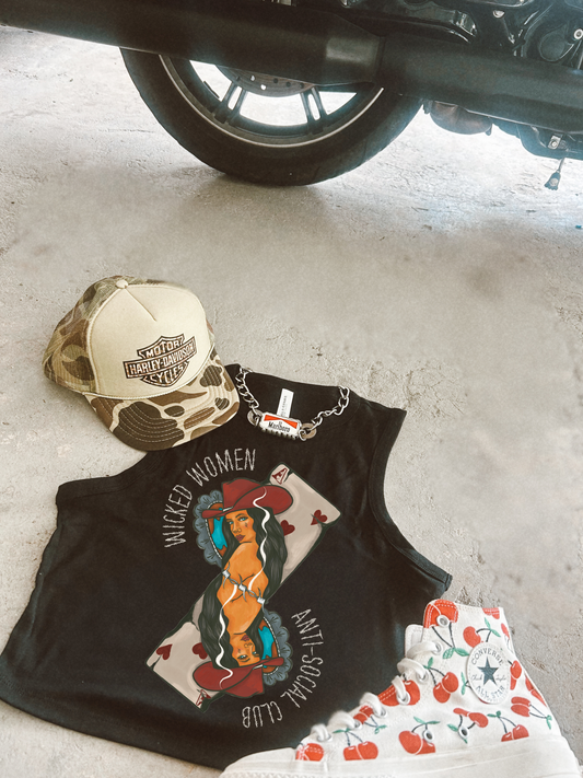 Wicked Woman Anti-social club tank