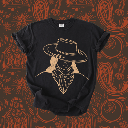 Cowgirl Sketch tee