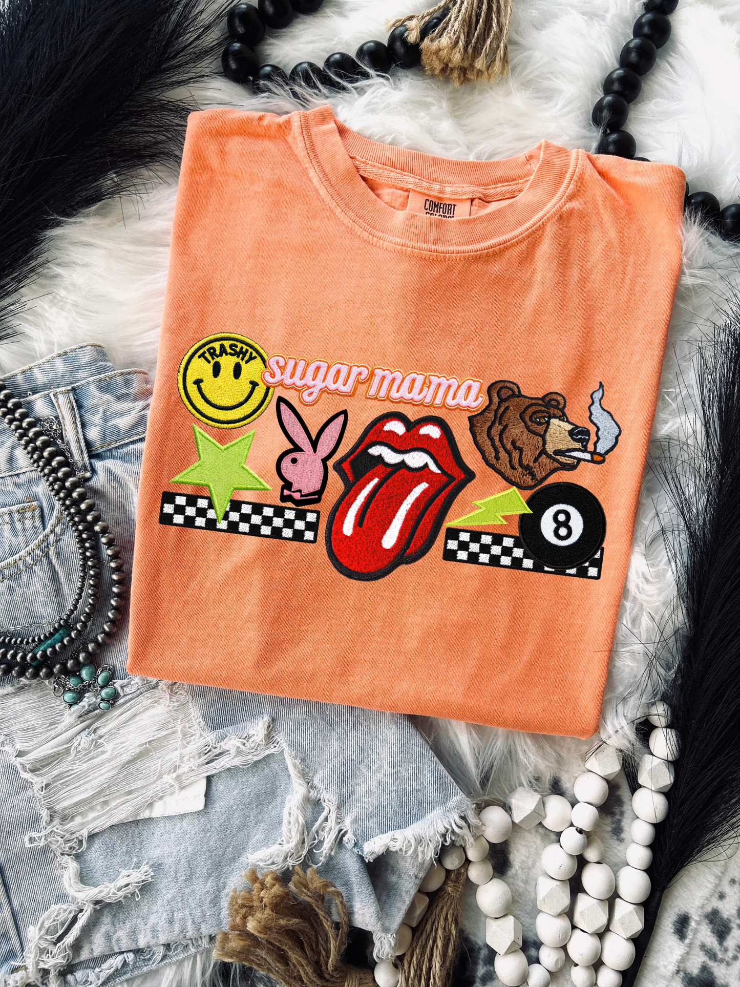 Playboy Faux patchwork tee