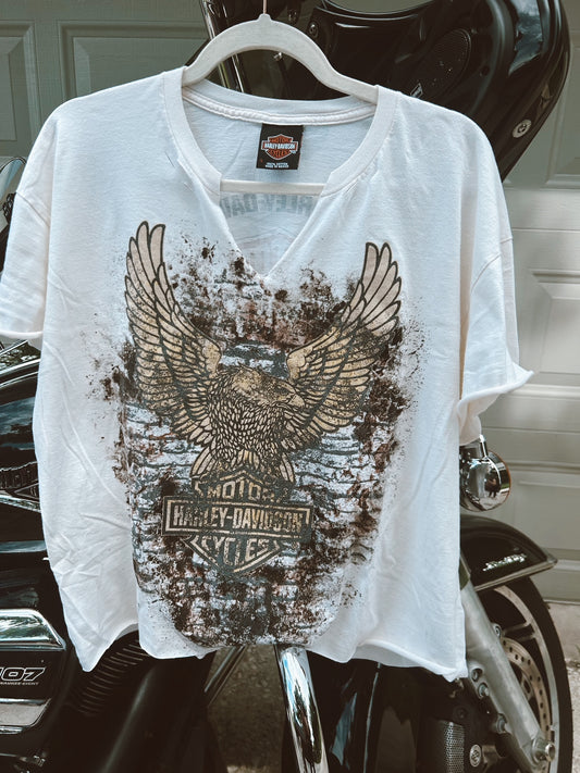 Bala's Harley Davidson Distressed Eagle Tee-size large