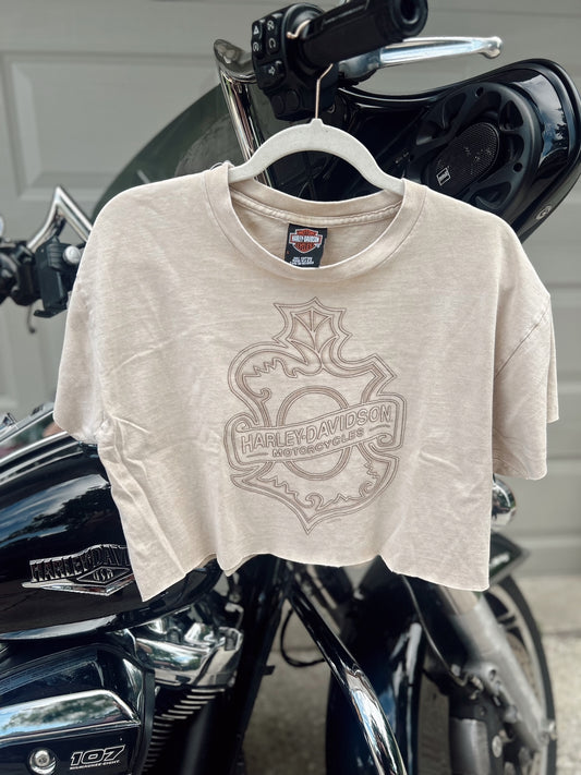 2006 Harley Maryland cropped tee- size large