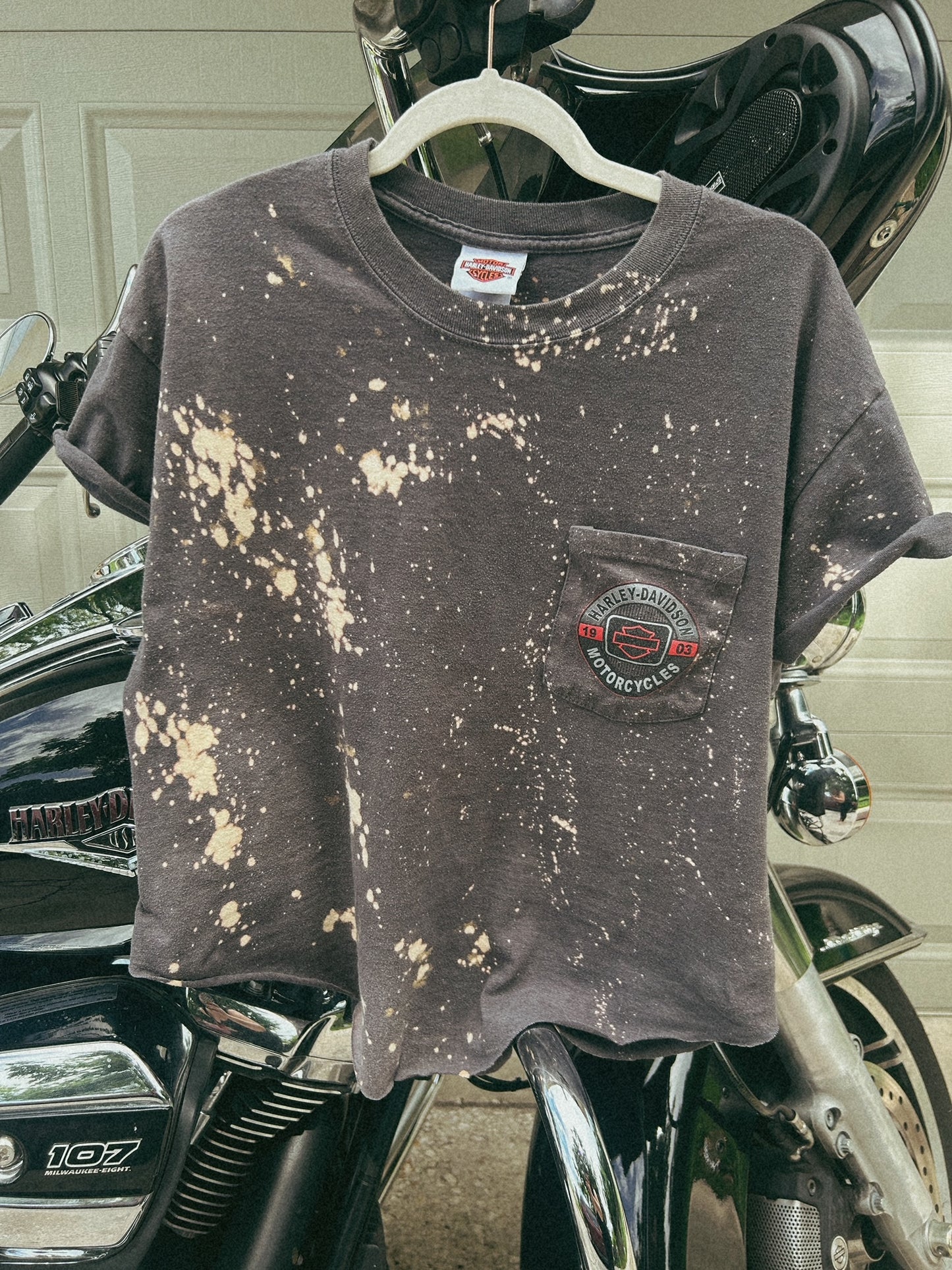 Lavale Maryland Harley Cropped tee-size Large